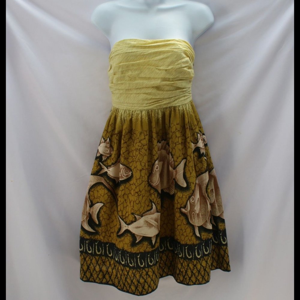 Anthropologie Vanessa Virginia Baxter Bay Fish Dress